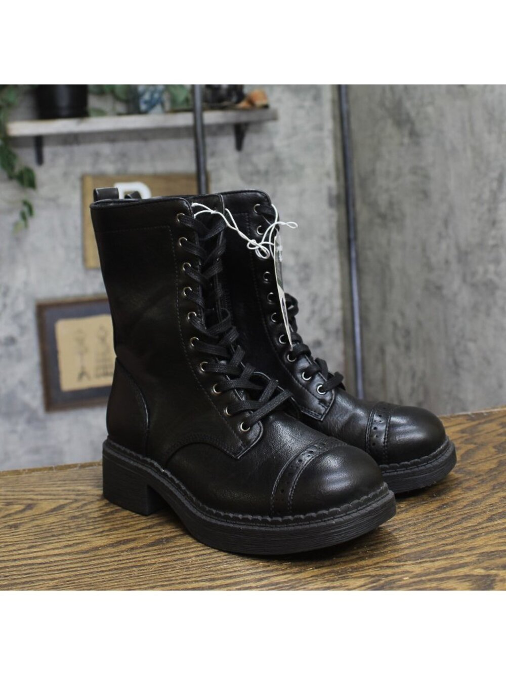 Wild Fable Helga Lace-Up Combat Boots 94568558 Black 6M